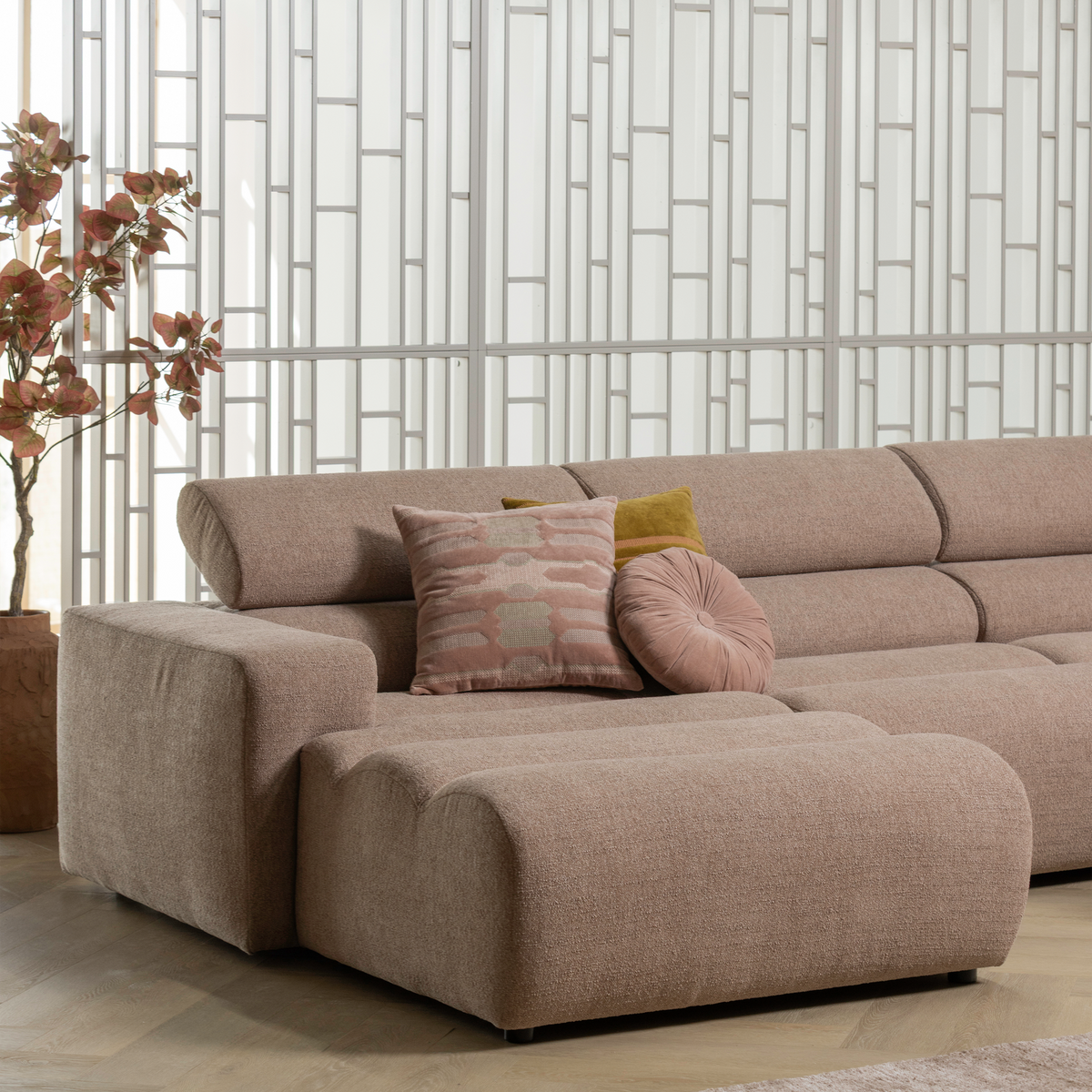 Woood | 1-Zits element Novi arm rechts boucle taupe