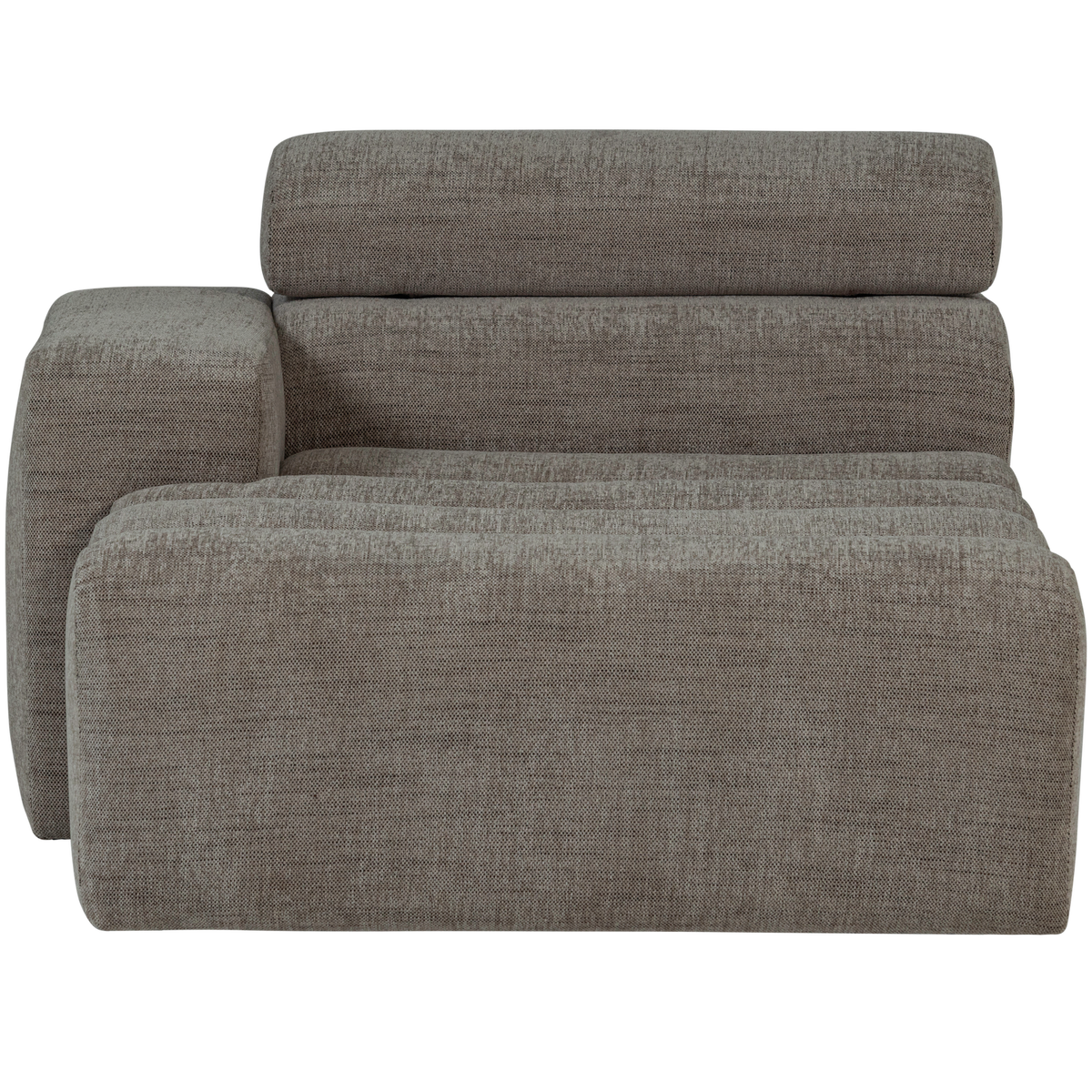 Woood | Chaise longue Novi element arm links grijs melange