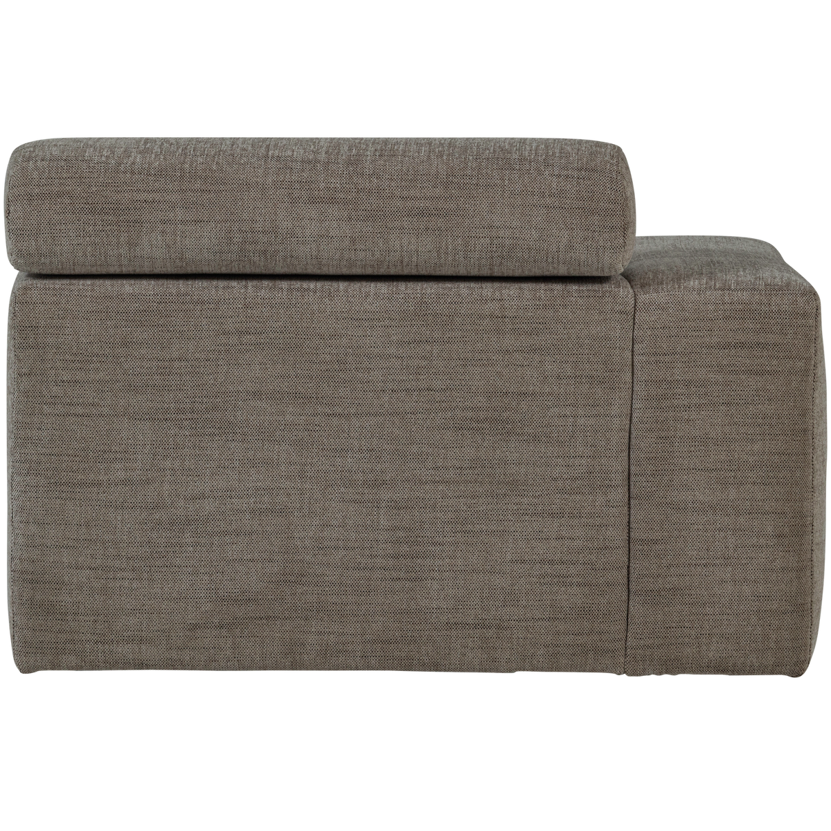 Woood | Chaise longue Novi element arm links grijs melange