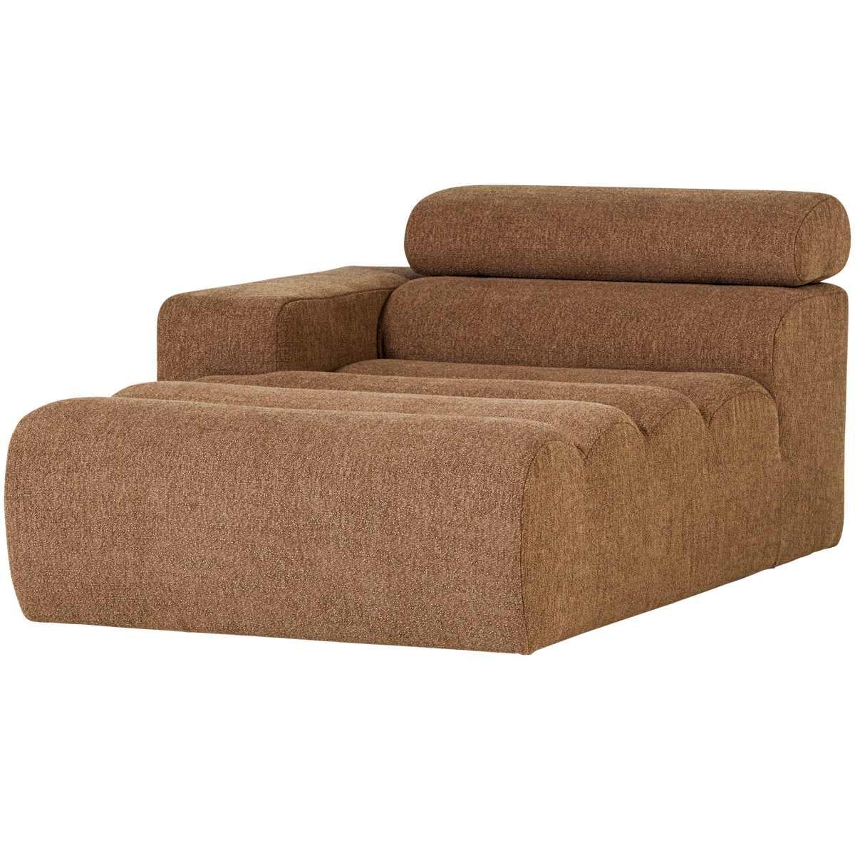 Woood | Chaise longue Novi element arm links boucle karamelbruin