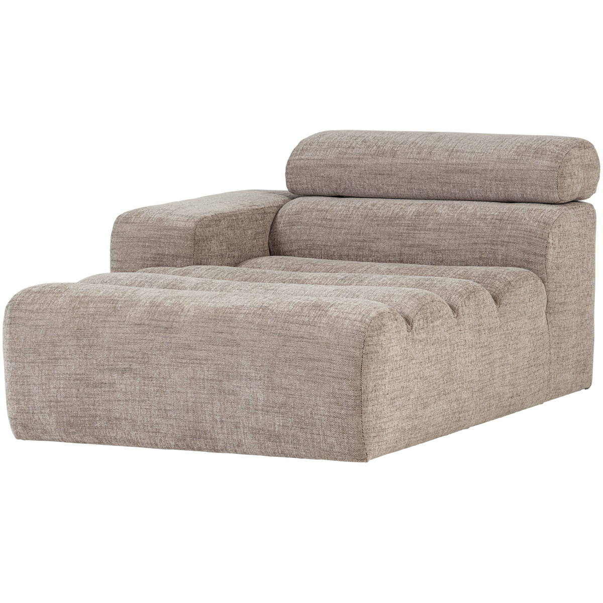 Woood | Chaise longue Novi element arm links naturel melange