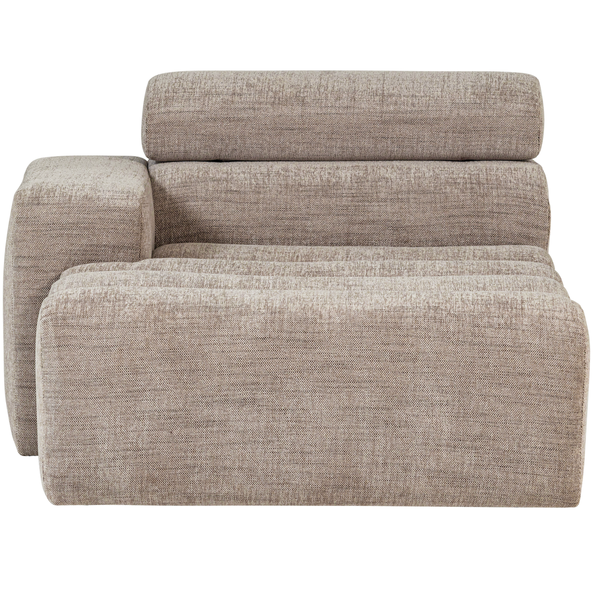 Woood | Chaise longue Novi element arm links naturel melange