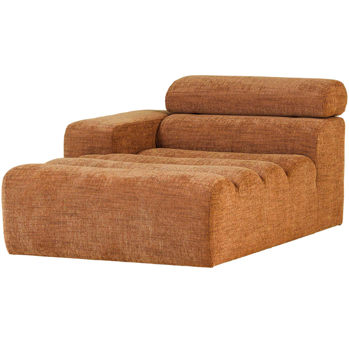 Woood | Chaise longue Novi element arm links oranje melange