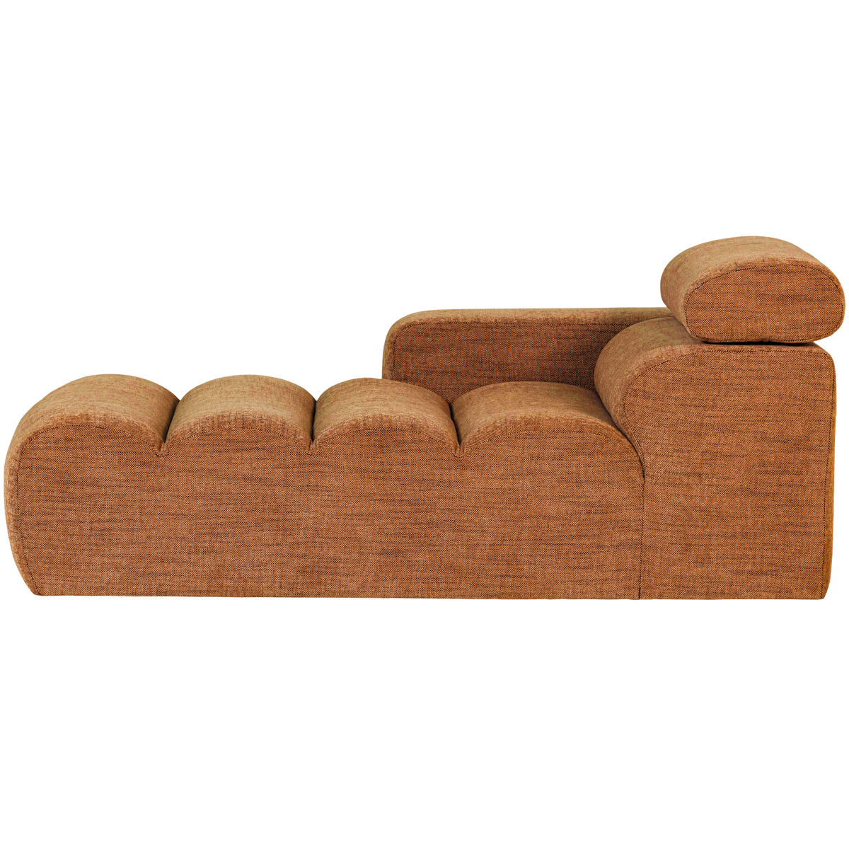 Woood | Chaise longue Novi element arm links oranje melange