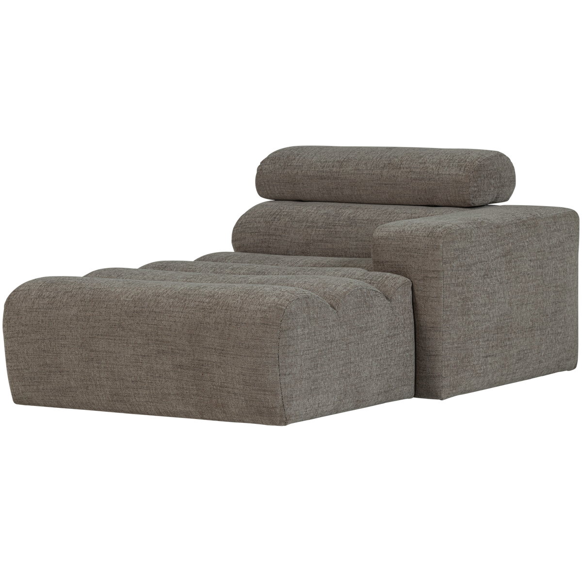 Woood | Chaise longue Novi element arm rechts grijs melange