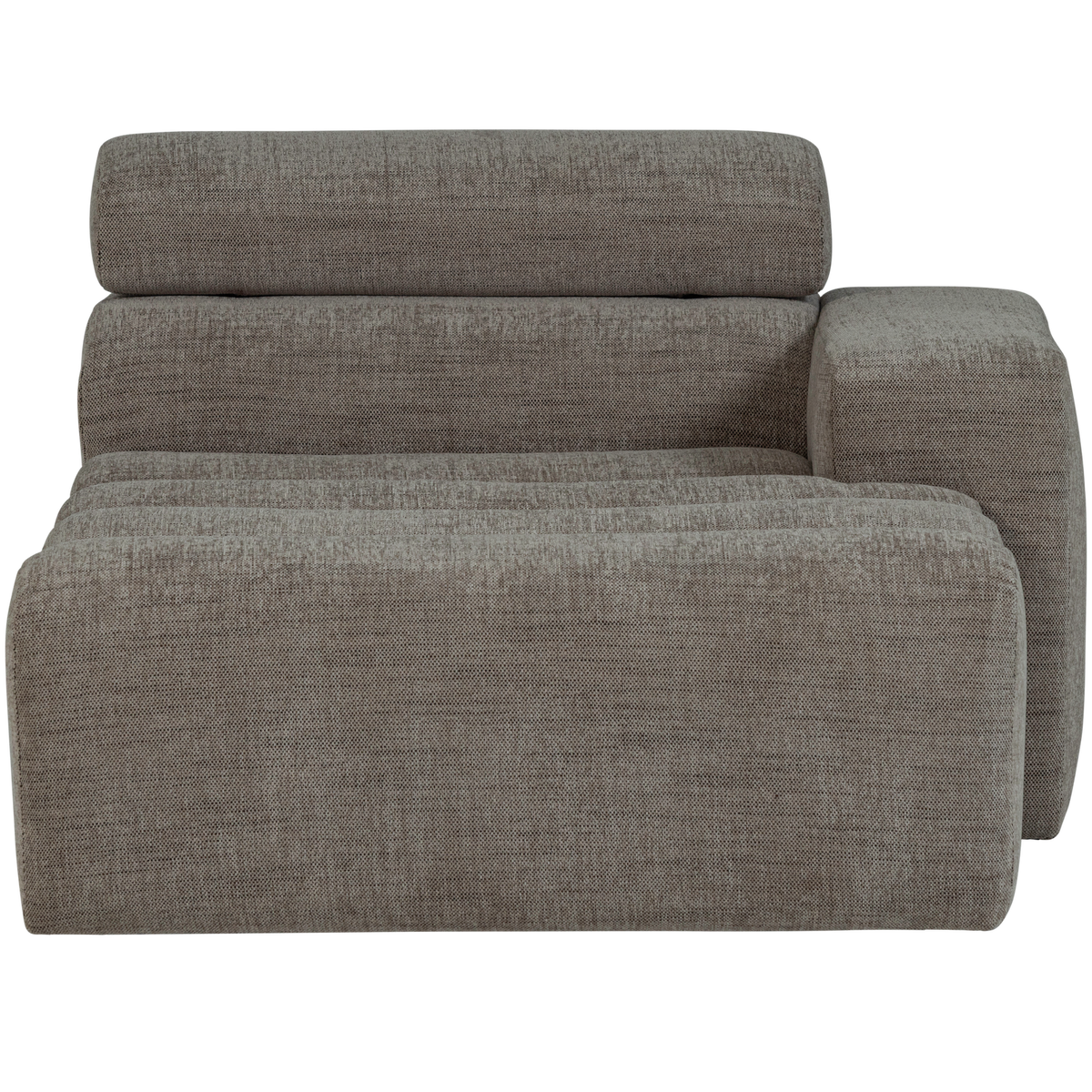 Woood | Chaise longue Novi element arm rechts grijs melange