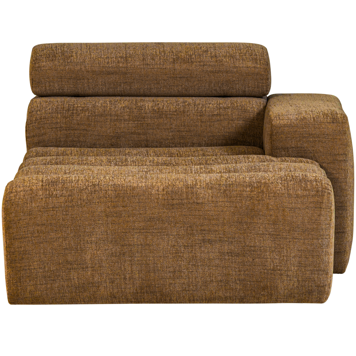 Woood | Chaise longue Novi element arm rechts karamelbruin melange