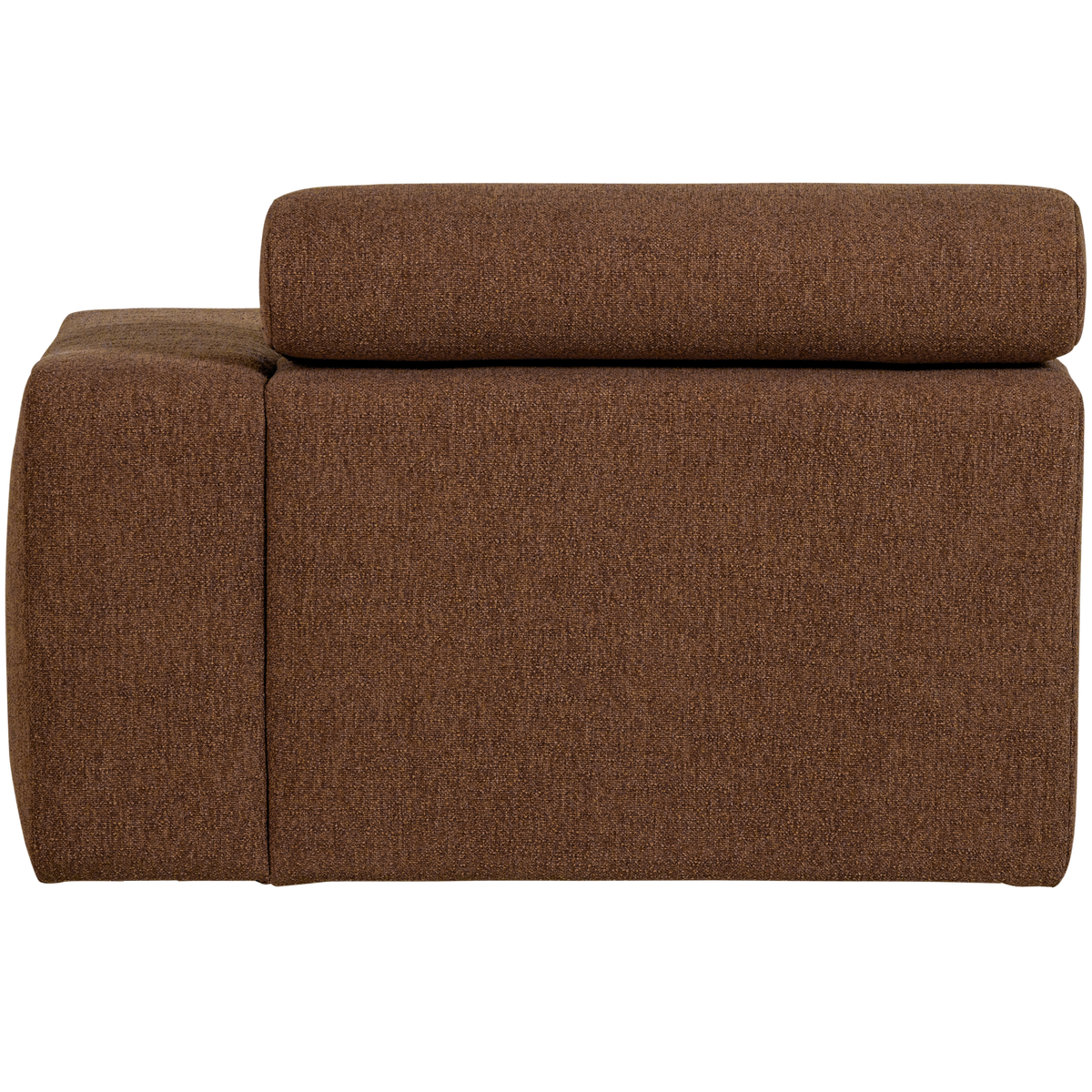 Woood | Chaise longue Novi element arm rechts boucle mokkabruin