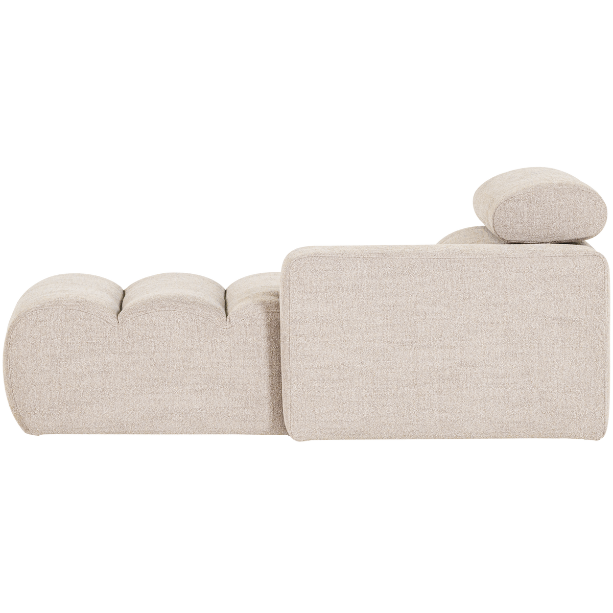 Woood | Chaise longue Novi element arm rechts boucle naturel