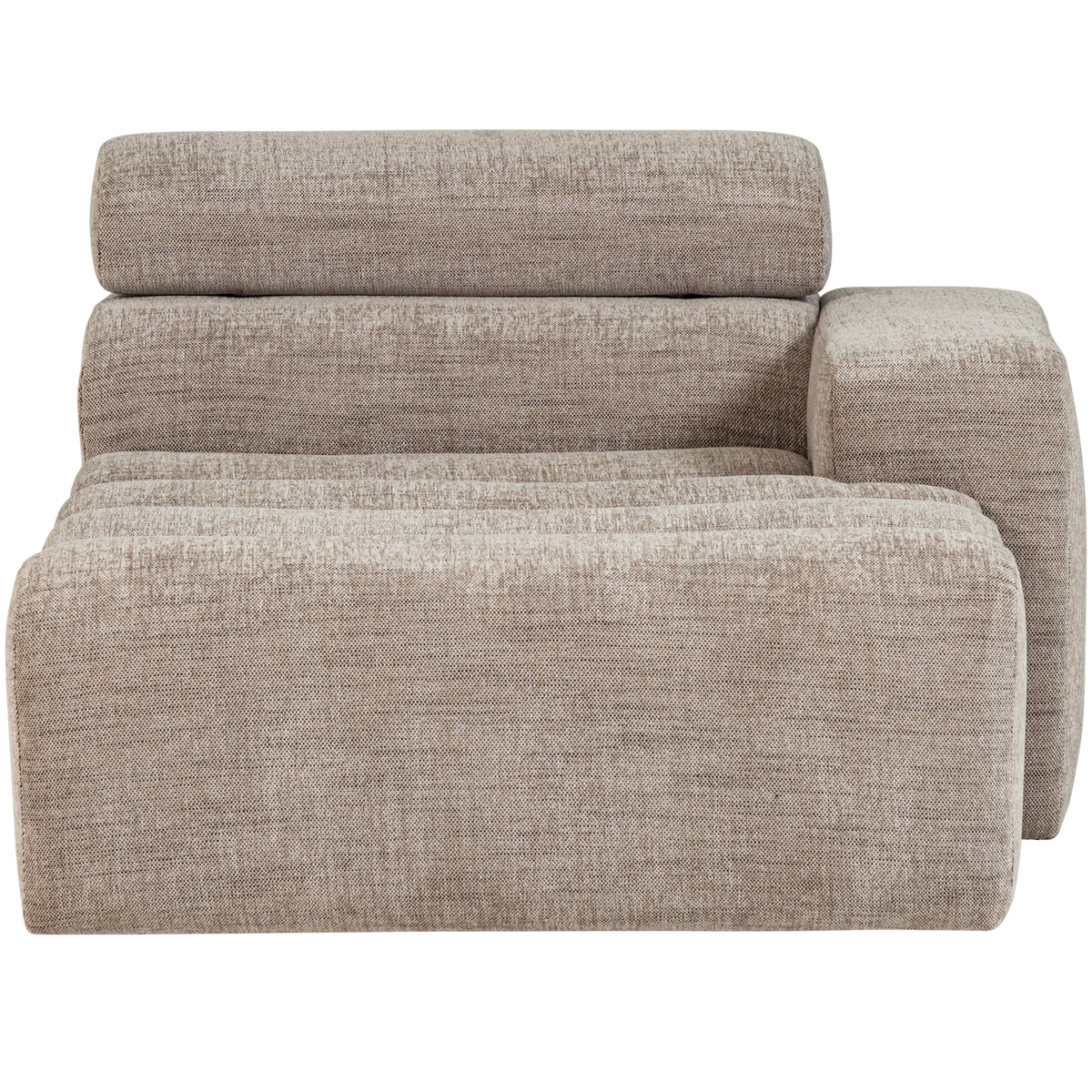 Woood | Chaise longue Novi element arm rechts naturel melange