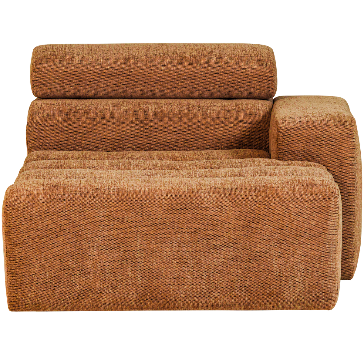 Woood | Chaise longue Novi element arm rechts oranje melange