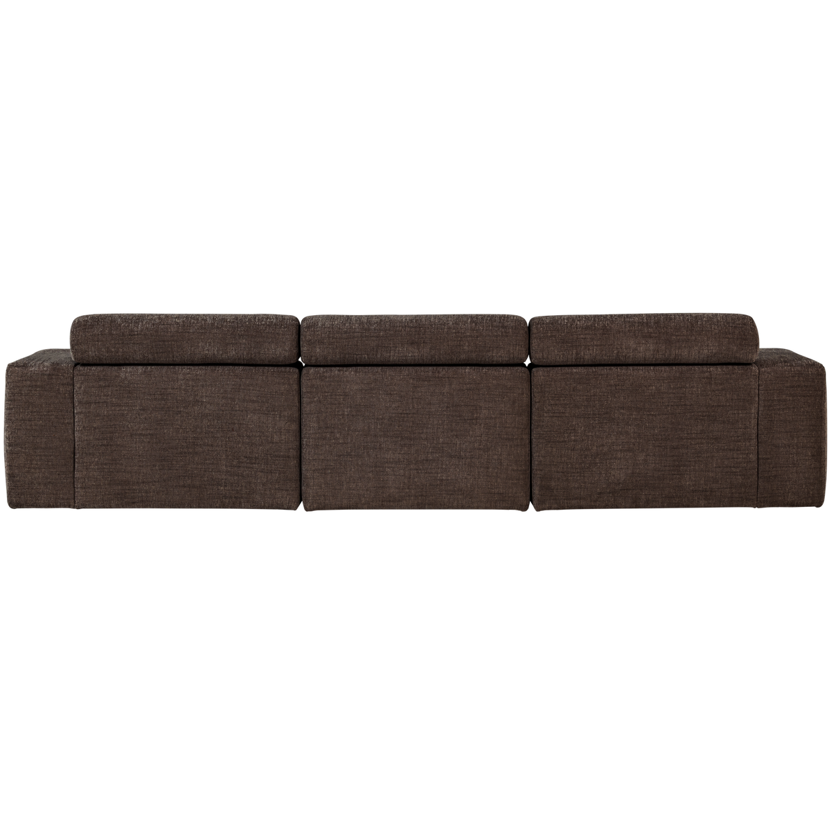 Woood | Chaise longue Novi links donkerbruin melange