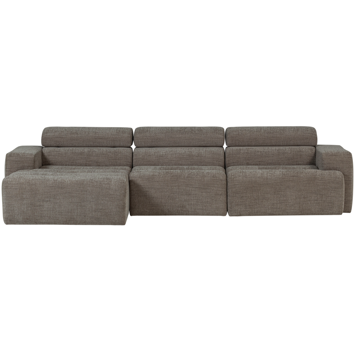 Woood | Chaise longue Novi links grijs melange