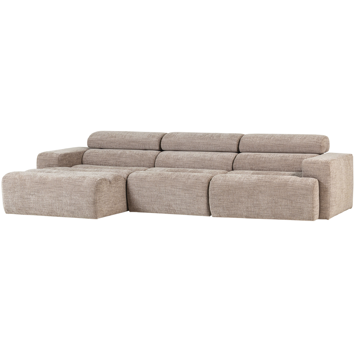 Woood | Chaise longue Novi links naturel melange