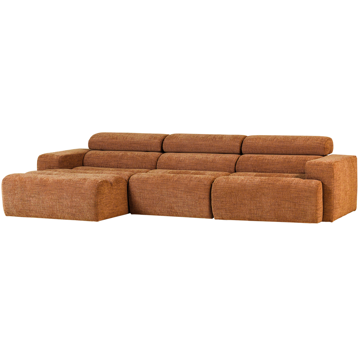 Woood | Chaise longue Novi links oranje melange