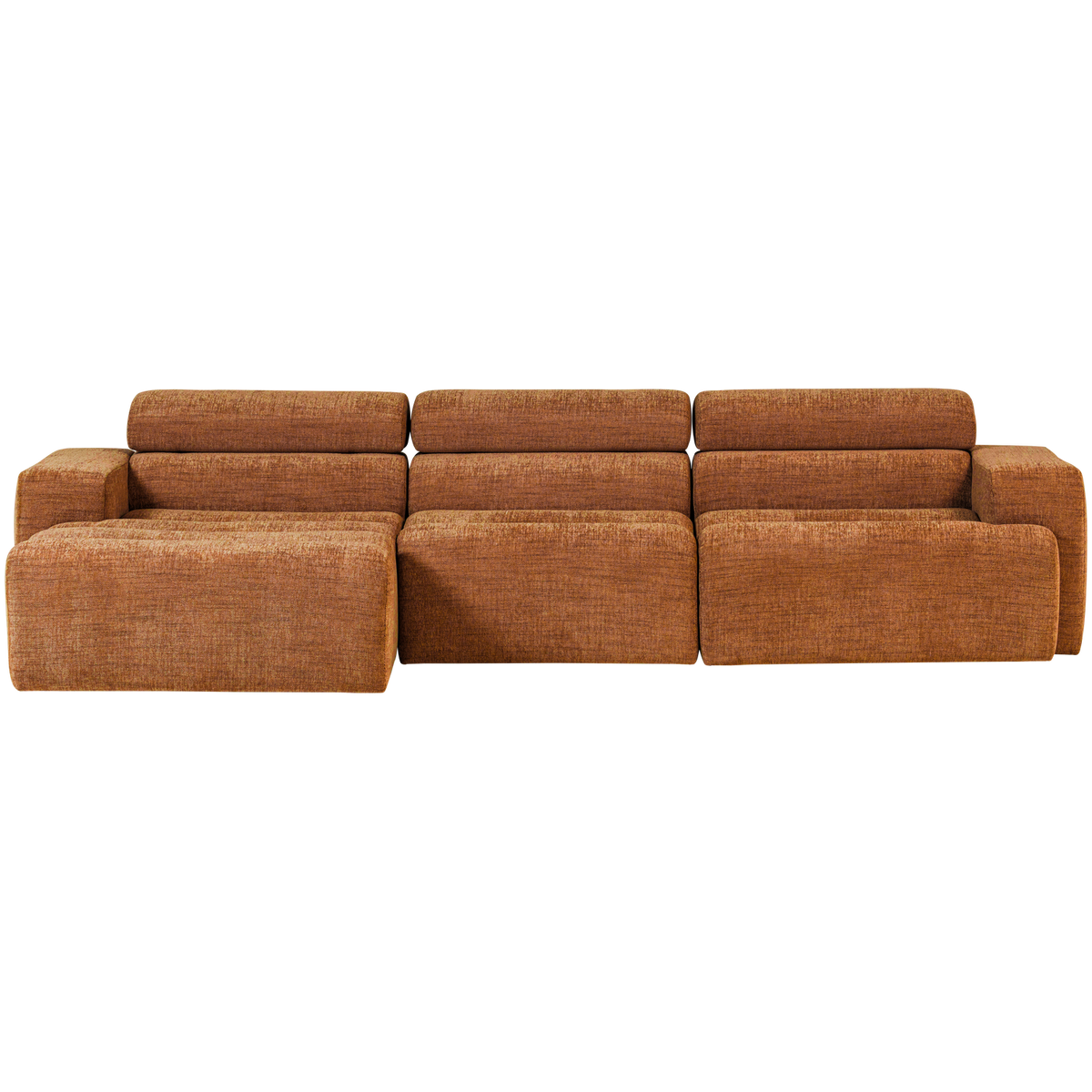 Woood | Chaise longue Novi links oranje melange