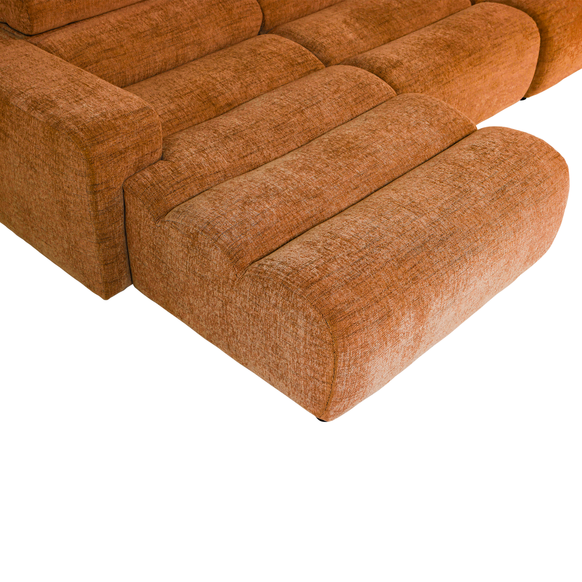 Woood | Chaise longue Novi links oranje melange