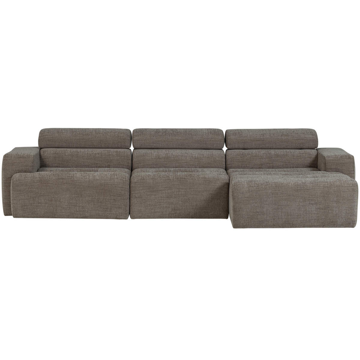 Woood | Chaise longue Novi rechts grijs melange