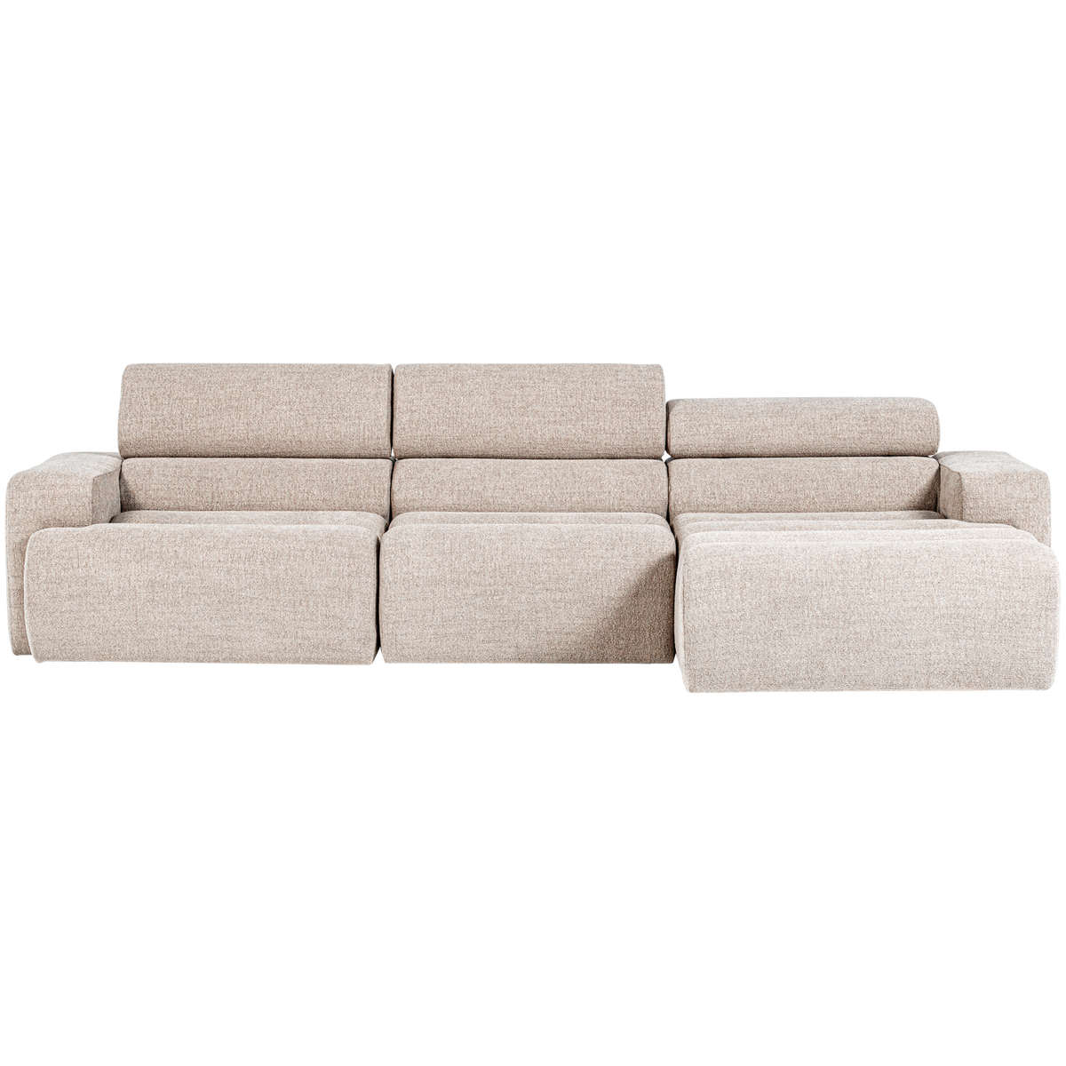 Woood | Chaise longue Novi rechts boucle naturel