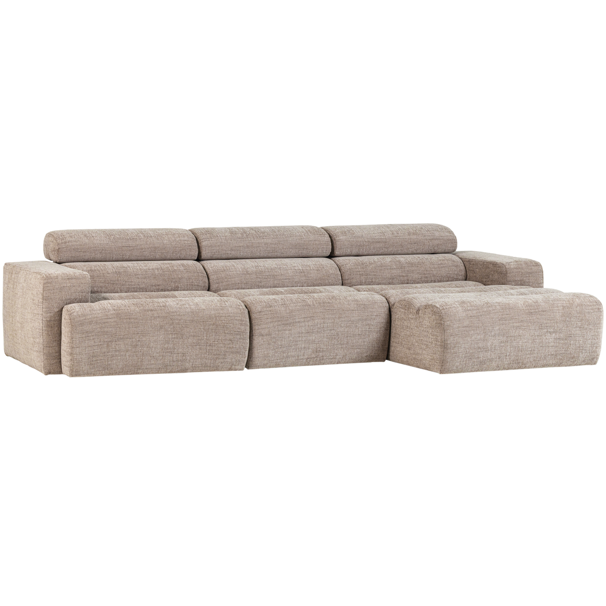 Woood | Chaise longue Novi rechts naturel melange