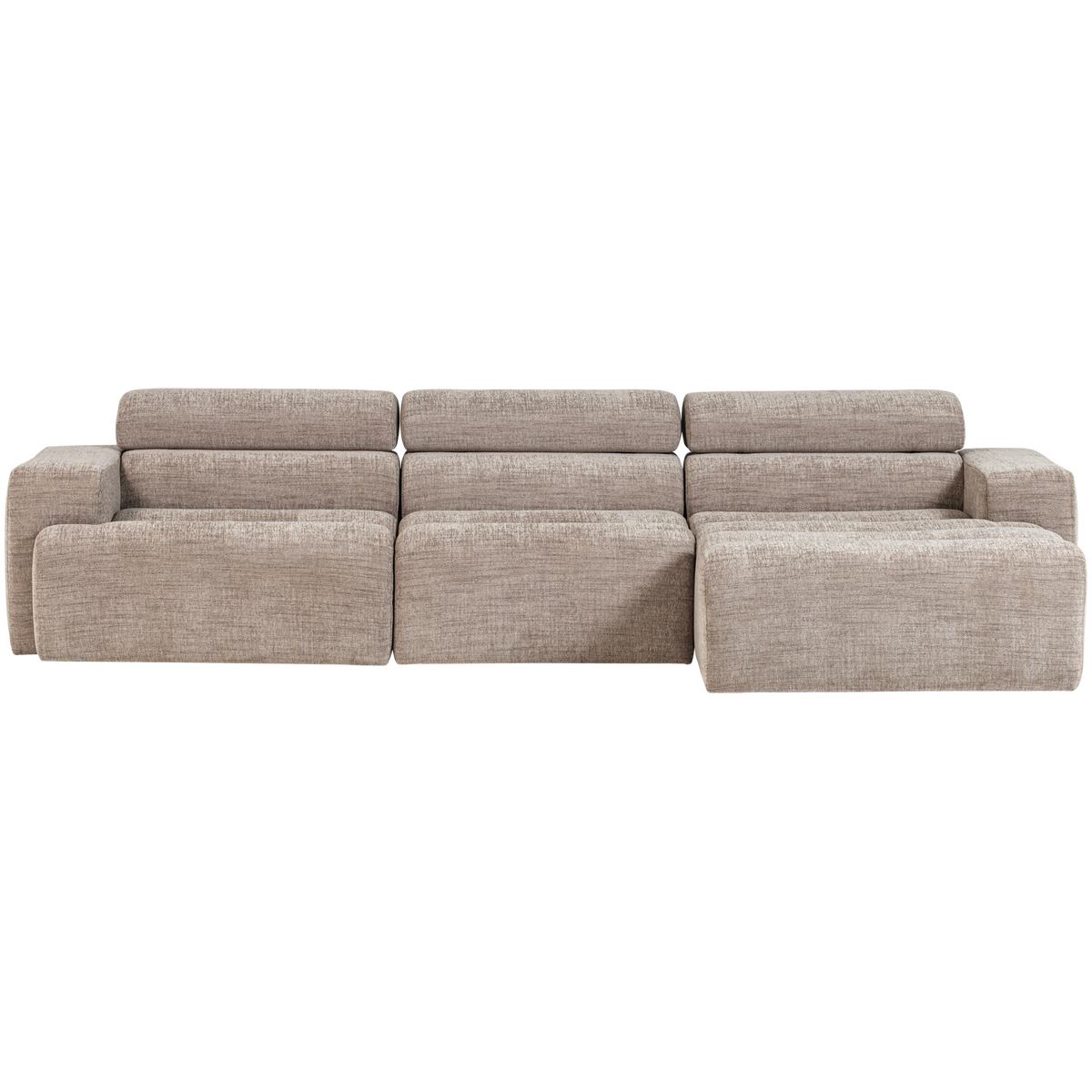 Woood | Chaise longue Novi rechts naturel melange