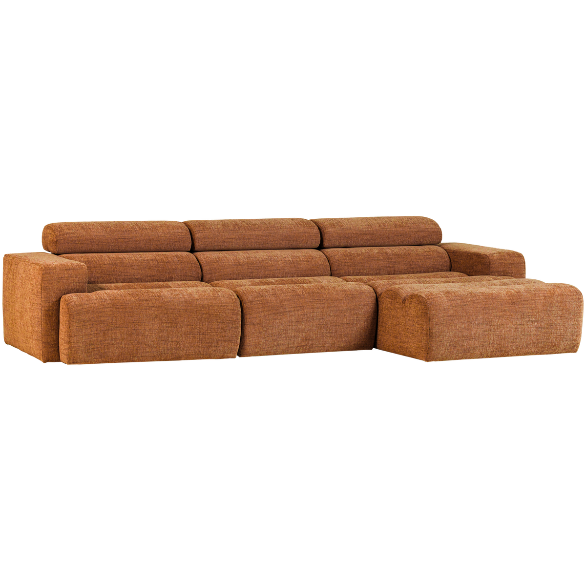 Woood | Chaise longue Novi rechts oranje melange