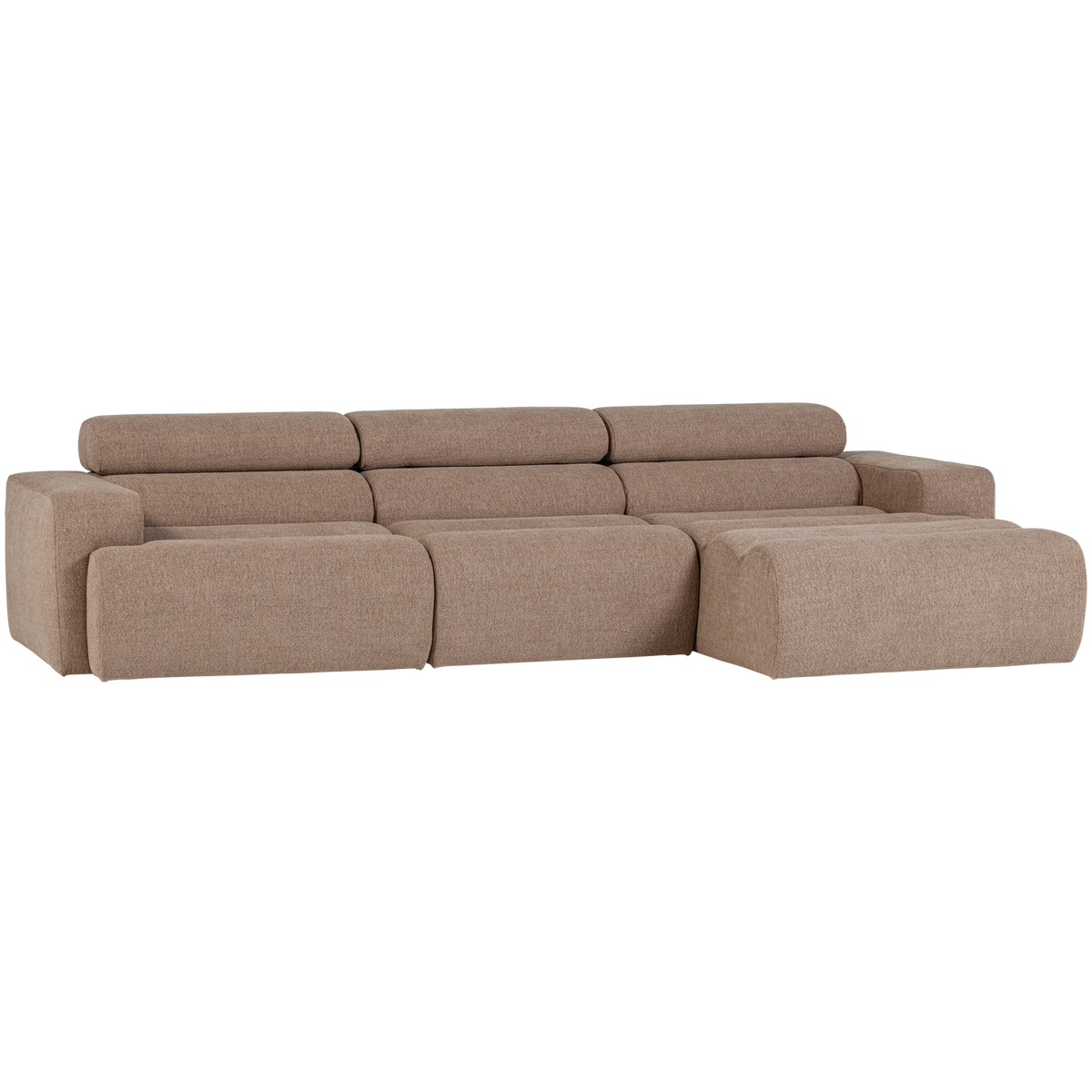Woood | Chaise longue Novi rechts boucle taupe