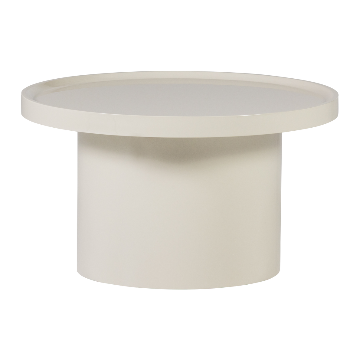 Woood | Bijzettafel Veluna 70cm hoogglans zand