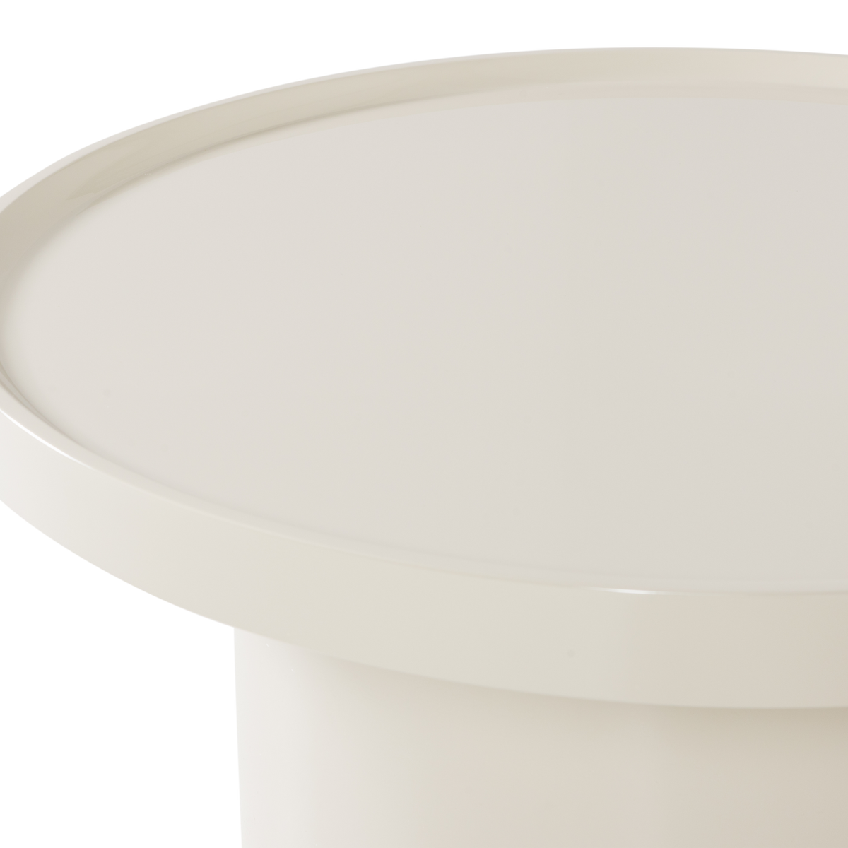 Woood | Bijzettafel Veluna 70cm hoogglans zand