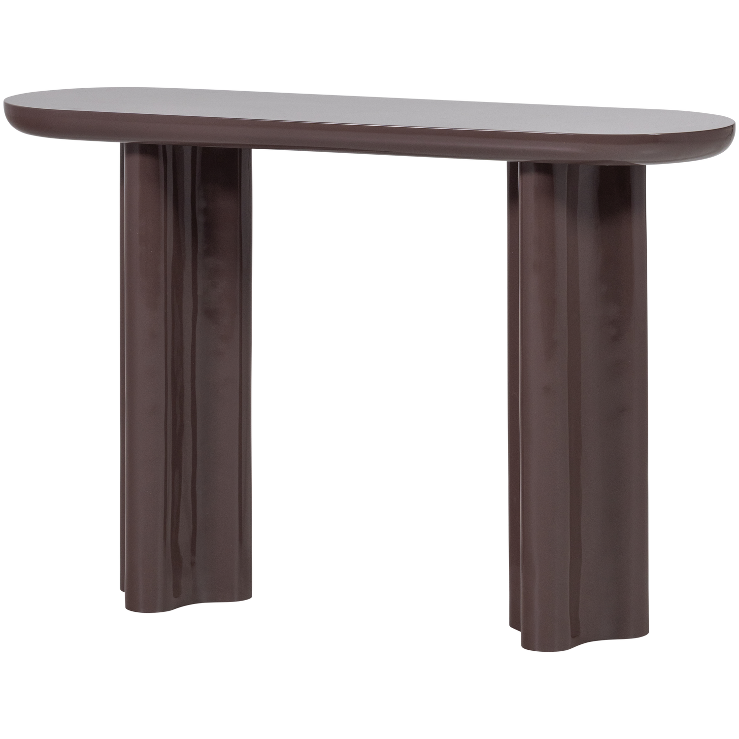 Woood | Sidetable Evara hoogglans donkerbruin