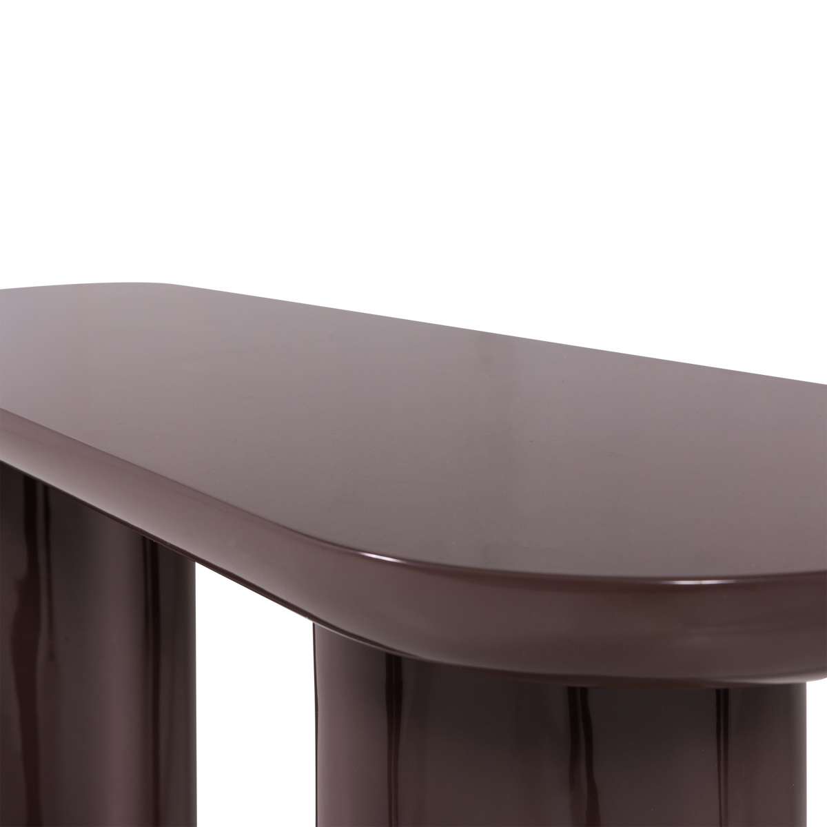 Woood | Sidetable Evara hoogglans donkerbruin