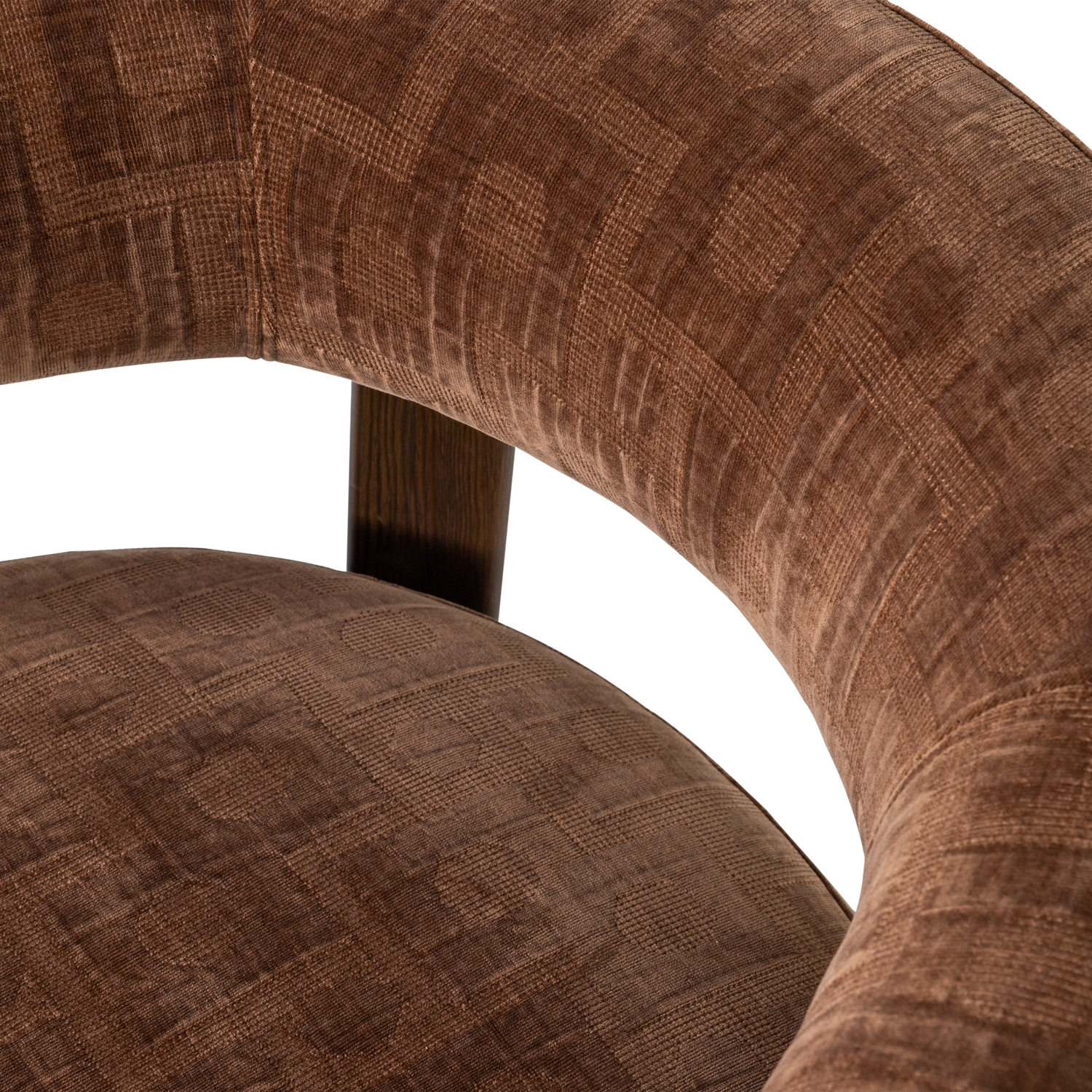 Woood | Fauteuil Foon 3d structuurstof bruin