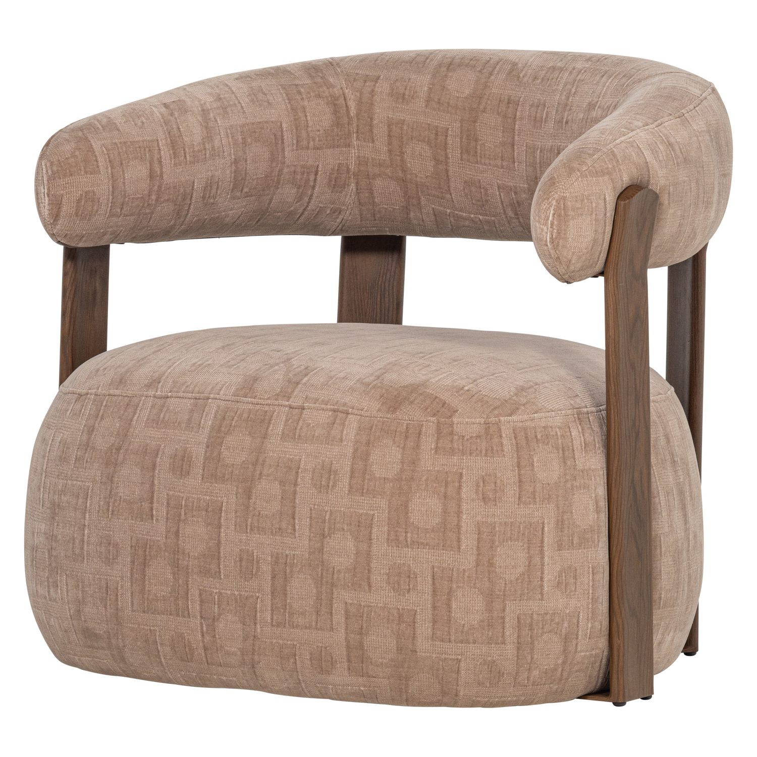 Woood | Fauteuil Foon 3d structuurstof zand