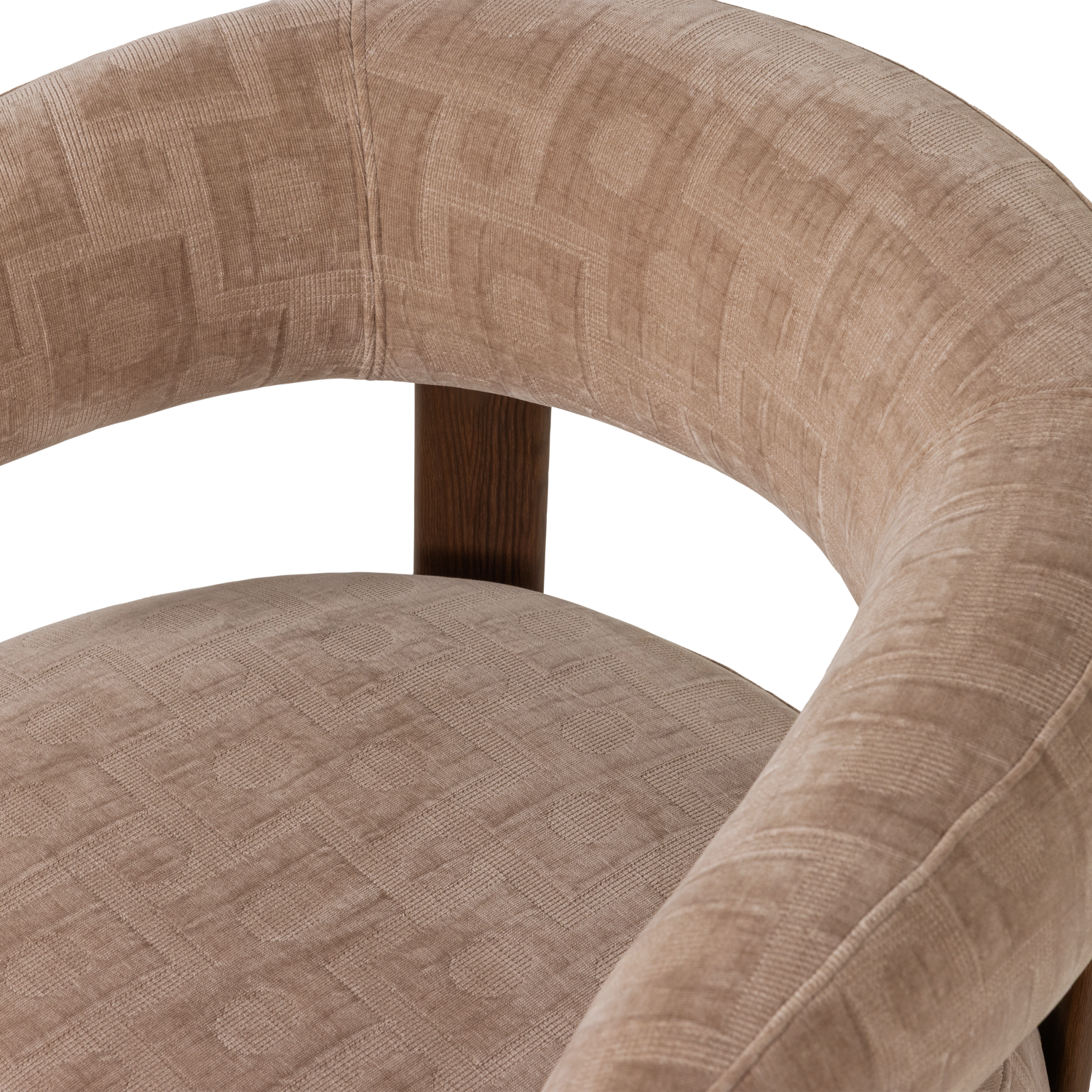 Woood | Fauteuil Foon 3d structuurstof zand