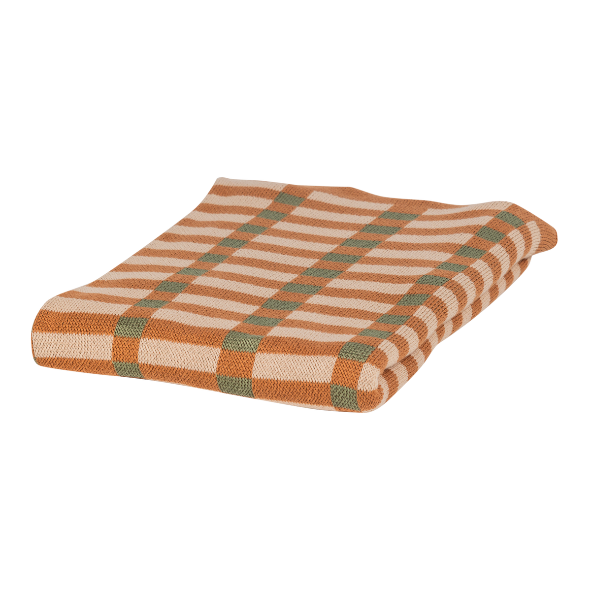 Woood | Plaid Vola groen/oranje