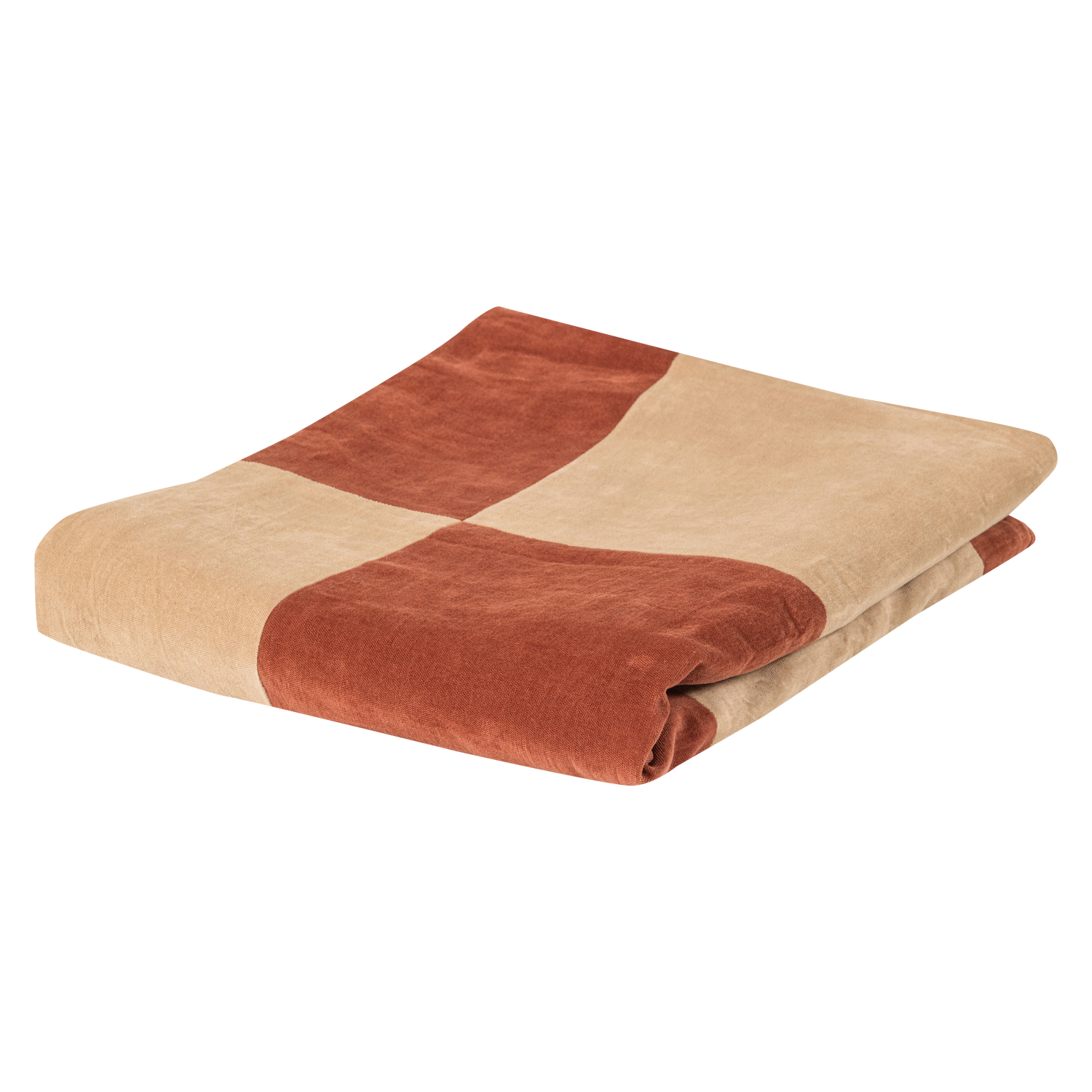 Woood | Plaid Zena velvet roestbruin/beige