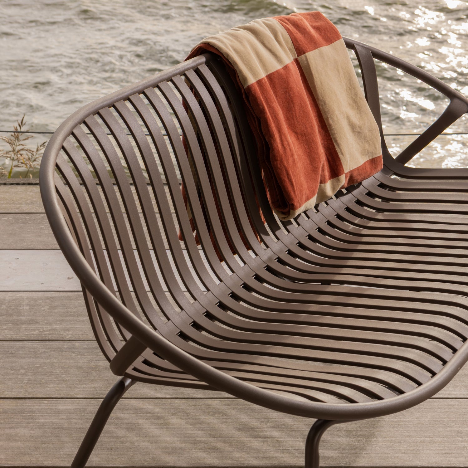 Woood | Plaid Zena velvet roestbruin/beige