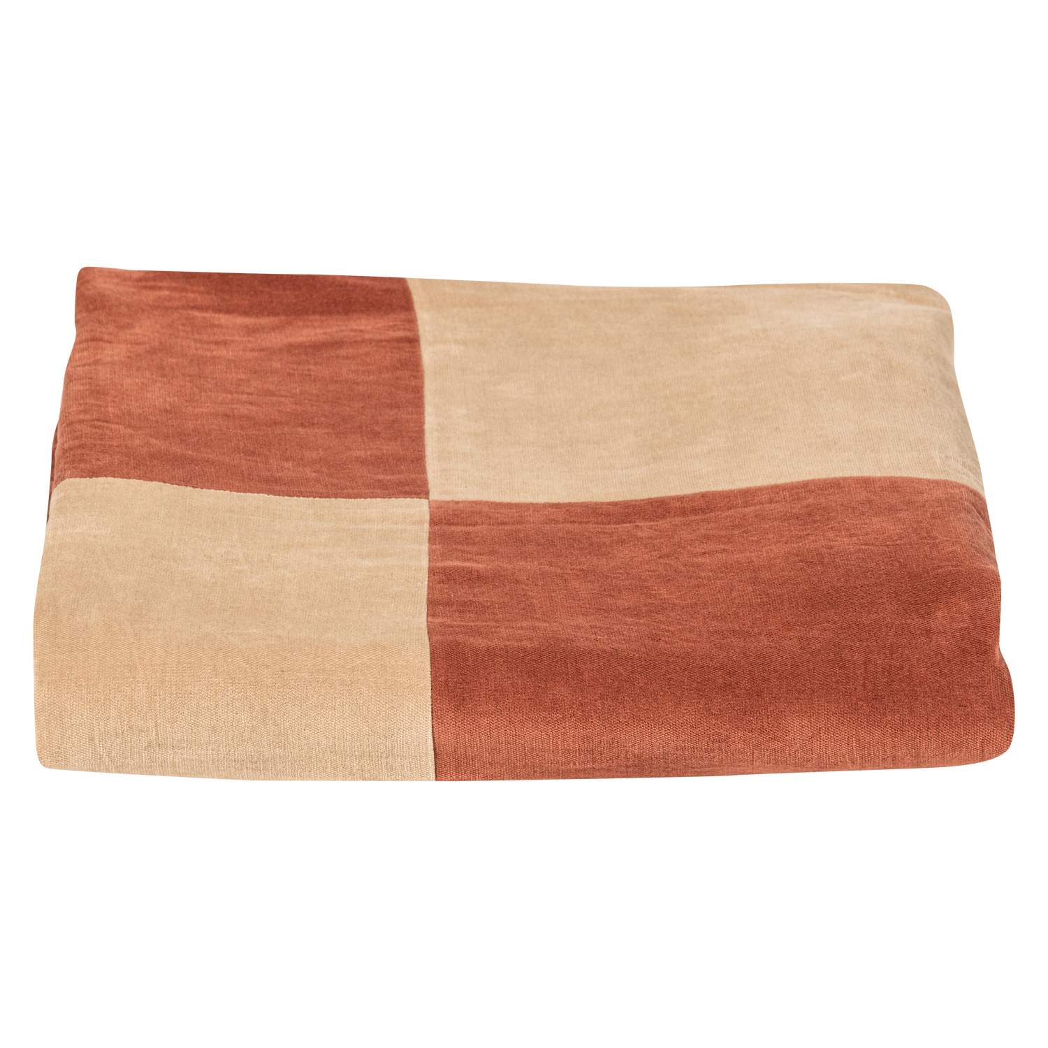 Woood | Plaid Zena velvet roestbruin/beige