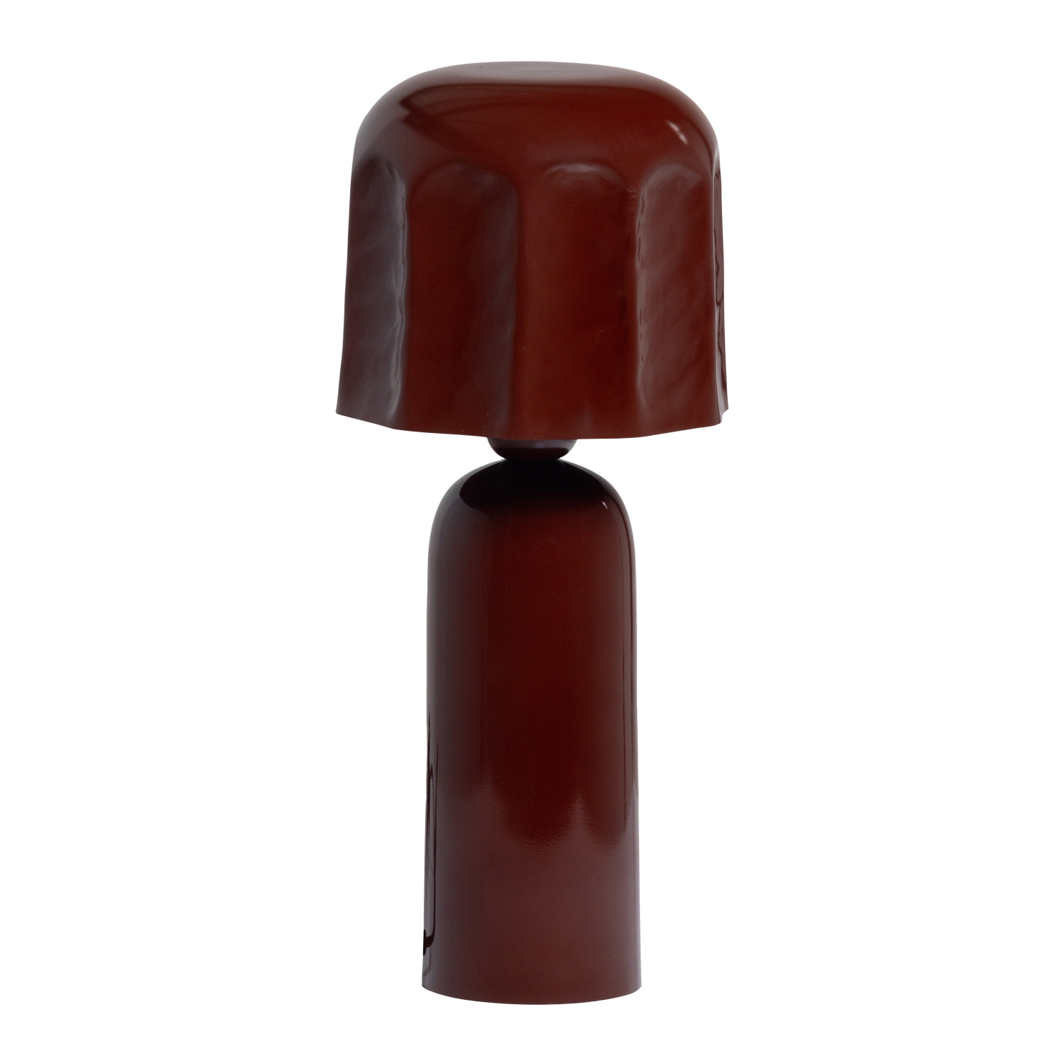 Woood | Tafellamp Lumira metaal hoogglans bruinrood
