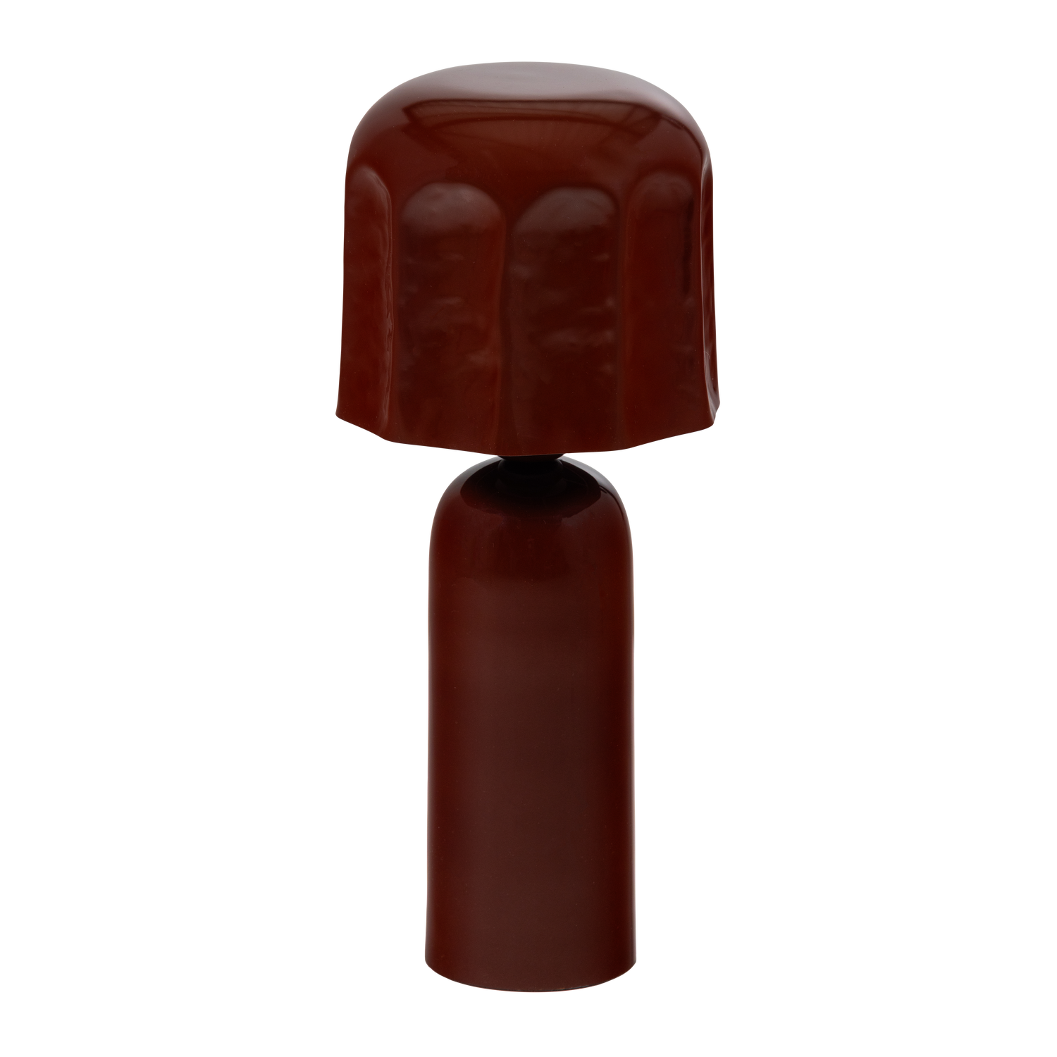 Woood | Tafellamp Lumira metaal hoogglans bruinrood