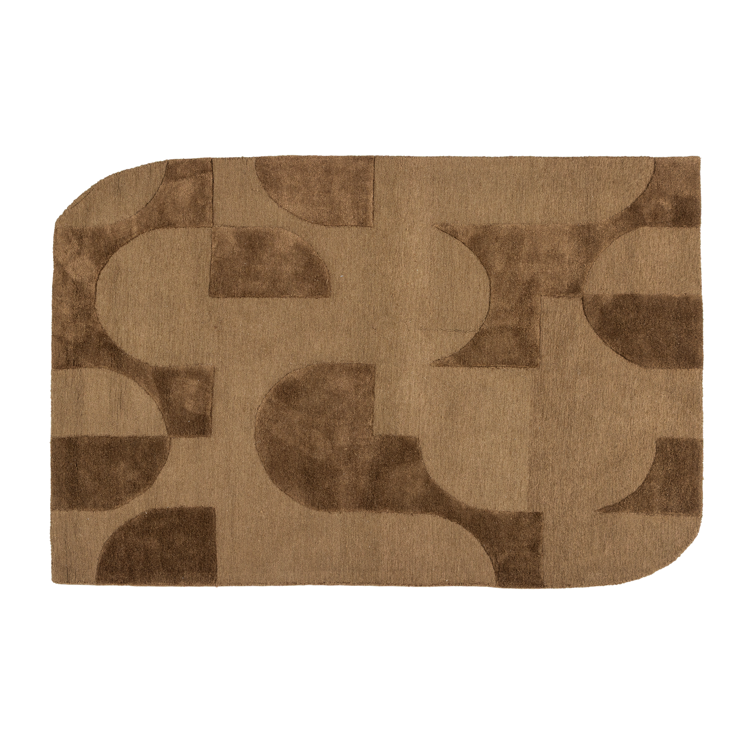 Woood | Vloerkleed Livo viscose/wol bruin