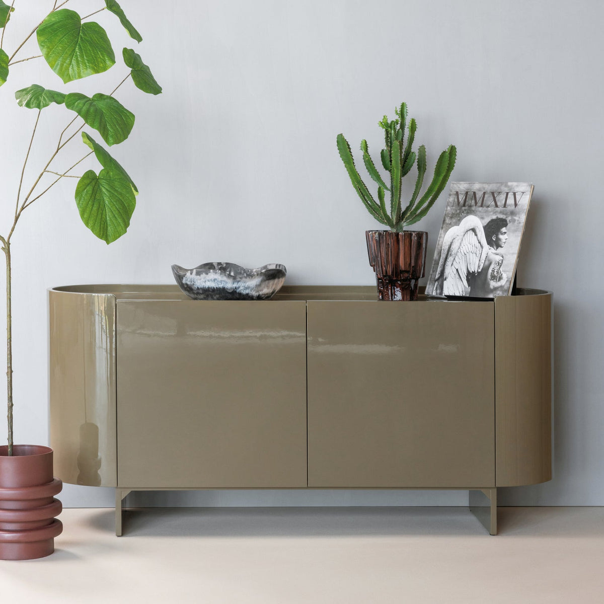 Woood | Pot Drava aluminium bruin