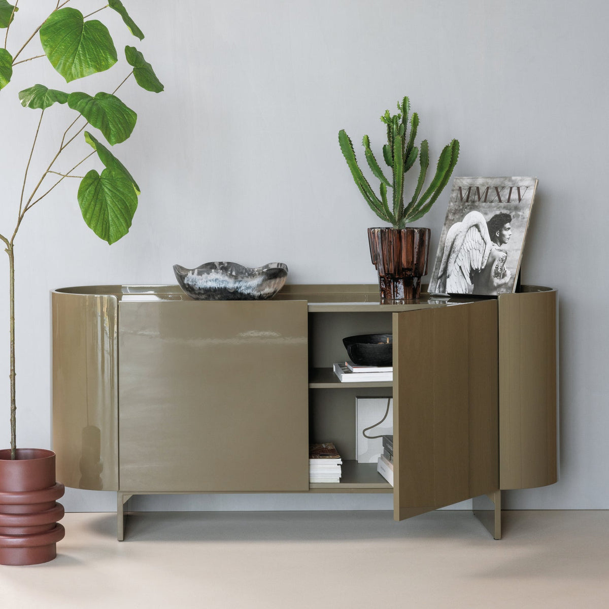 Woood | Pot Drava aluminium bruin