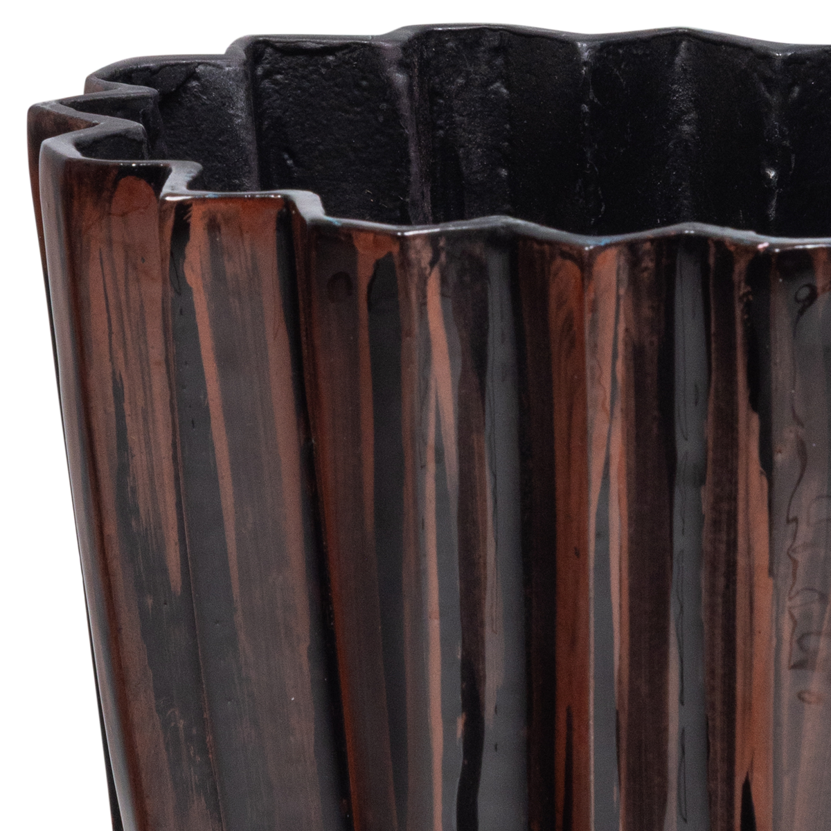 Woood | Pot Drava aluminium bruin