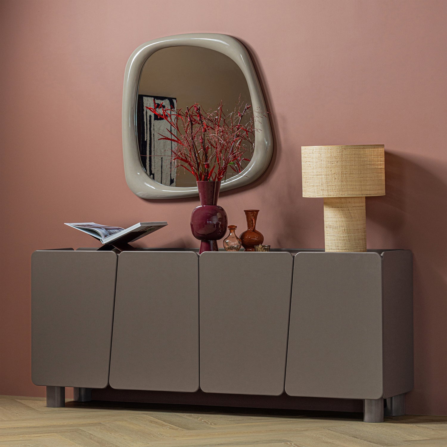 Woood | Tafellamp Syro raffia naturel