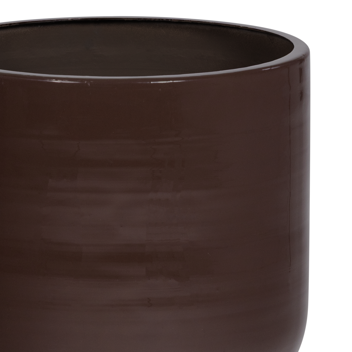 Woood | Pot Toval metaal hoogglans paars/bruin