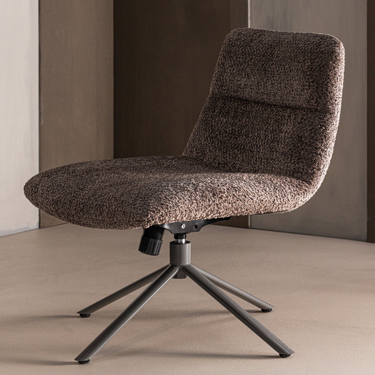 Woood | Draaifauteuil verstelbaar Soren wollig bruin