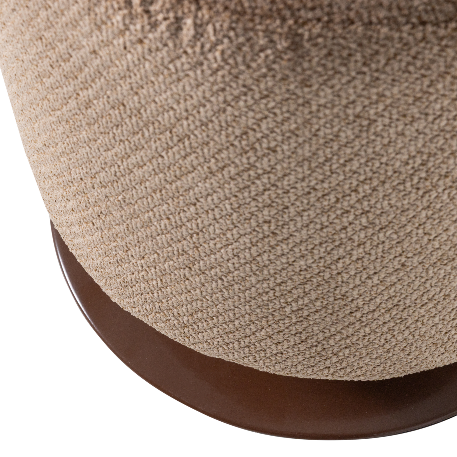 Woood | Poef Islen met draaivoet boucle bruin