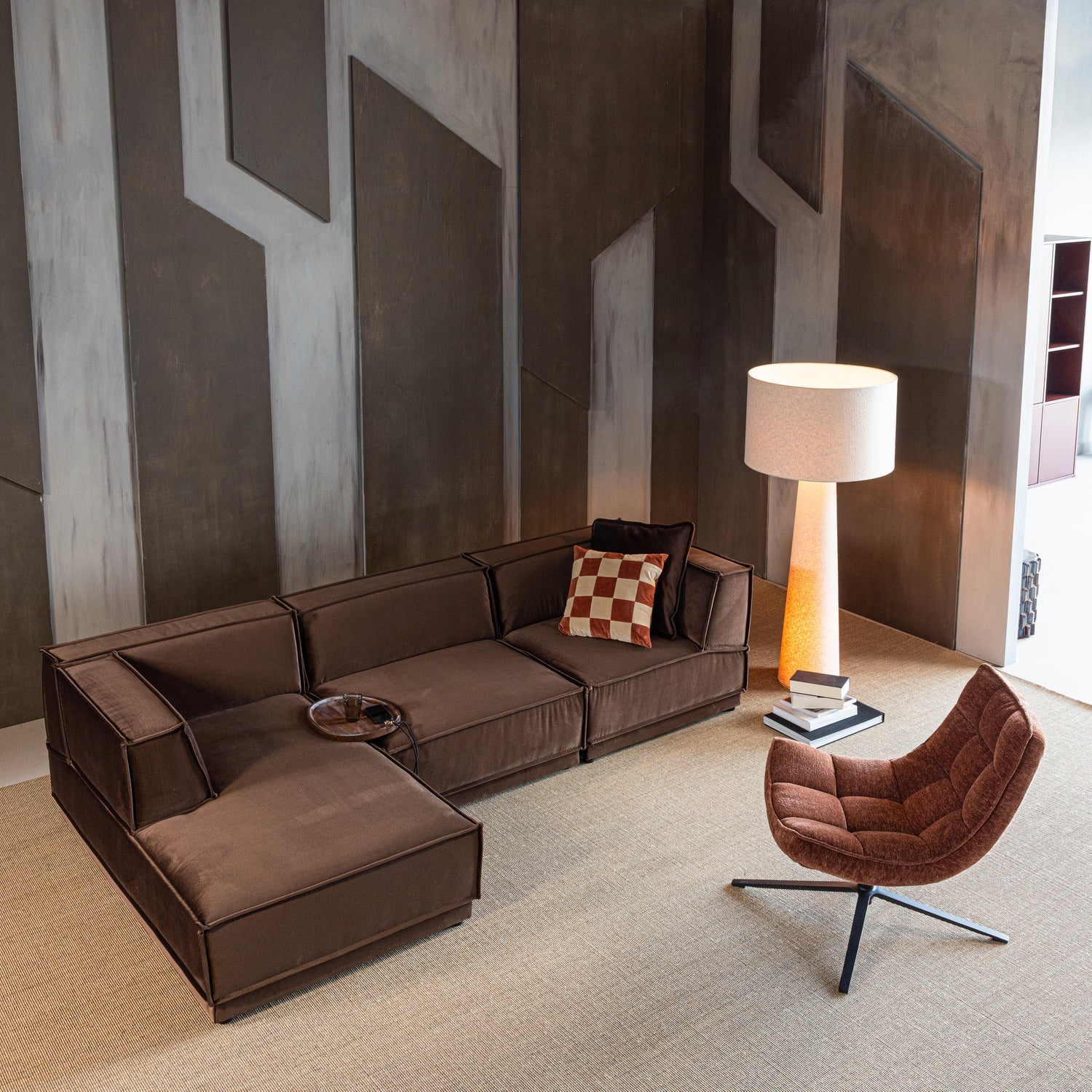 Woood | Dienbladtafel Naro acaciahout bruin