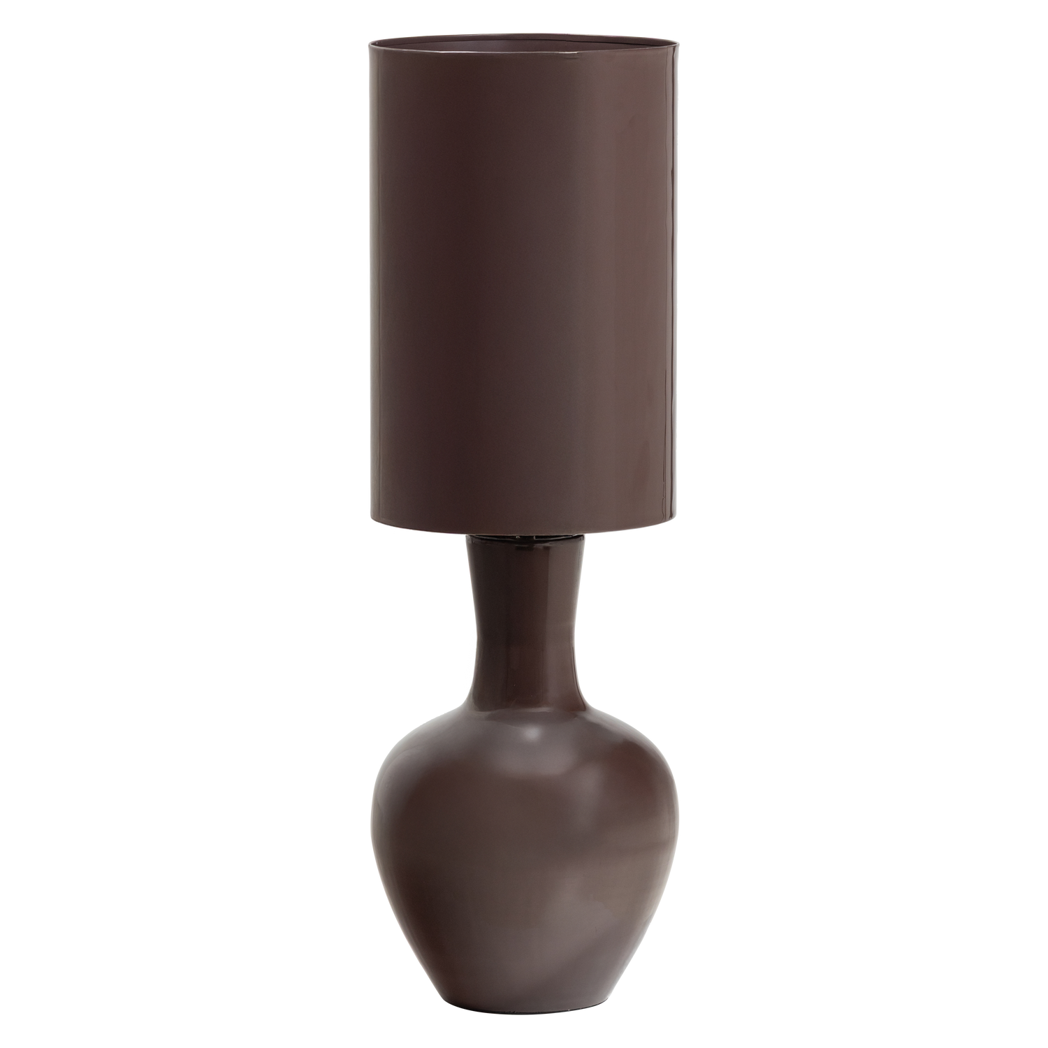 Woood | Tafellamp Loa XL metaal hoogglans bruin